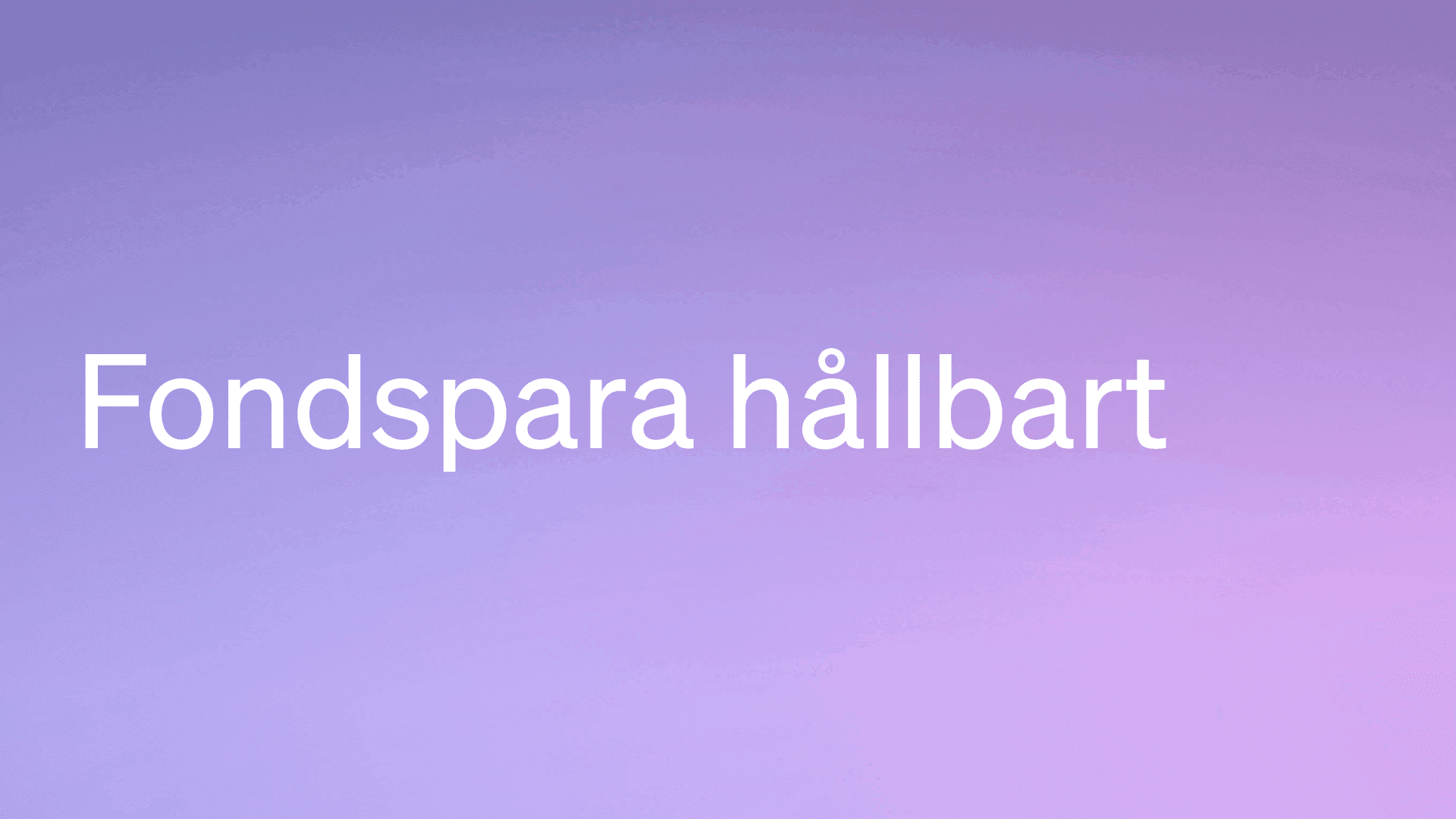 Fondspara hållbart