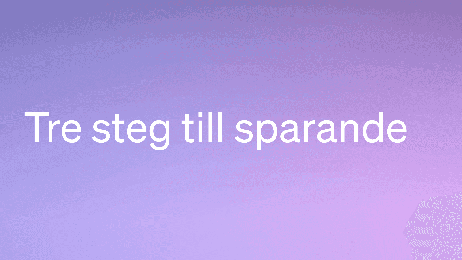 Tre enkla steg till att börja spara